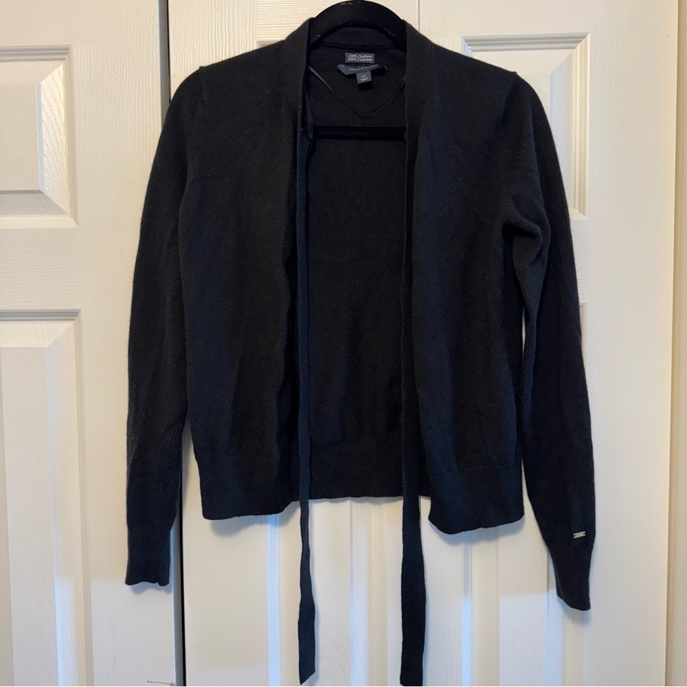 NWOT! Tommy Hilfiger Black 100% Cashmere Women's Cardigan, Size S